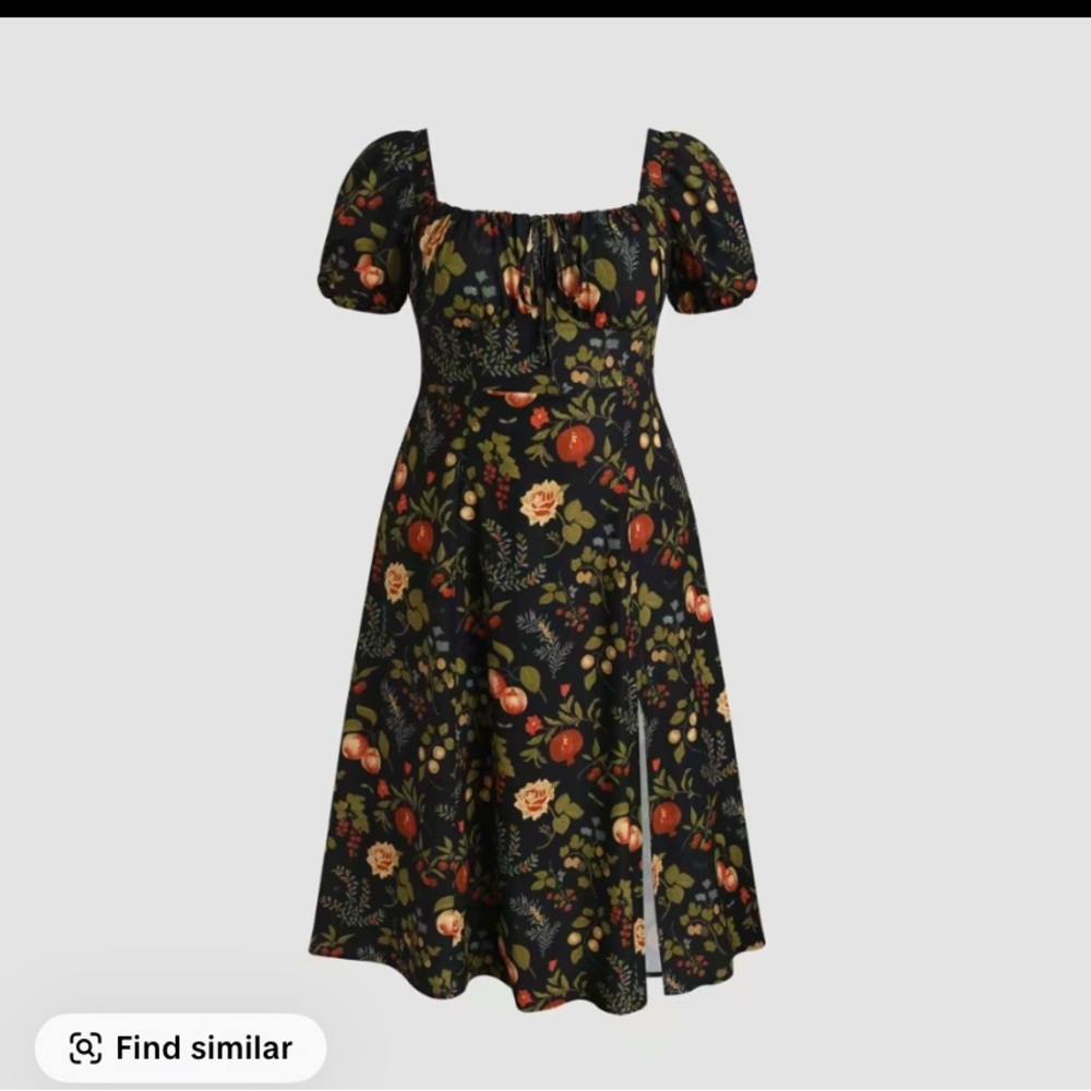 Floral Black Dress